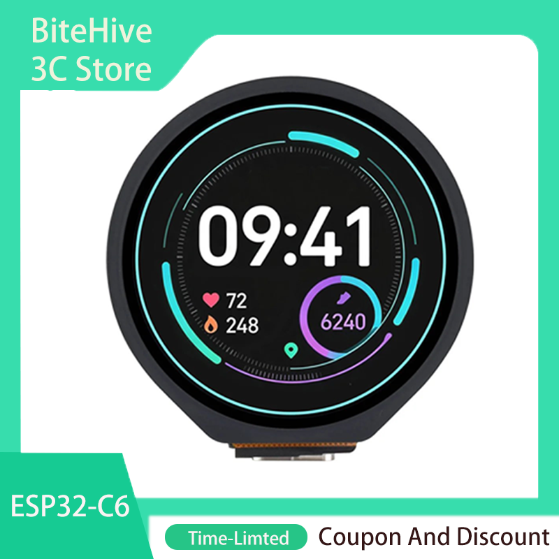Esp32 C6 - Waveshare ESP32-C6 1,28 inç LCD Ekranlı