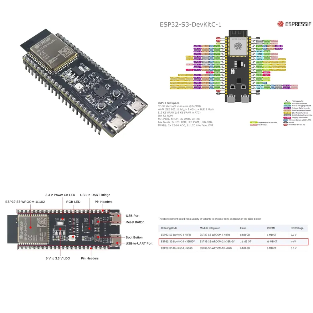 Espressif ESP32-S3-DevKitC-1 G - Esp32 incelemesi ve fiyatı
