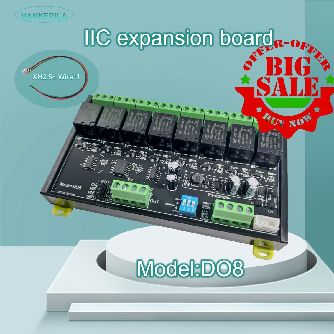 I2C uzatma Röle Kartı DO8 I2C  - Espressif Esp32 incelemesi ve fiyatı