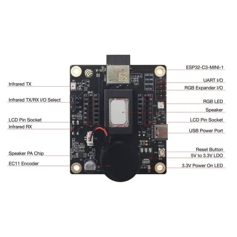 ESP32-C3-LCDkit Geliştirme Kar - Esp32 incelemesi ve fiyatı