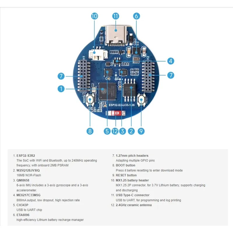 ESP32-S3 LCD geliştirme kartı  - Esp32 incelemesi ve fiyatı